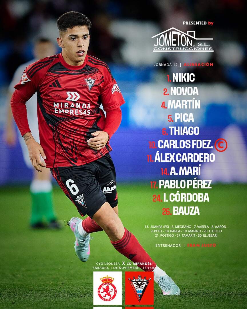 Mirandes, equipo inicial.