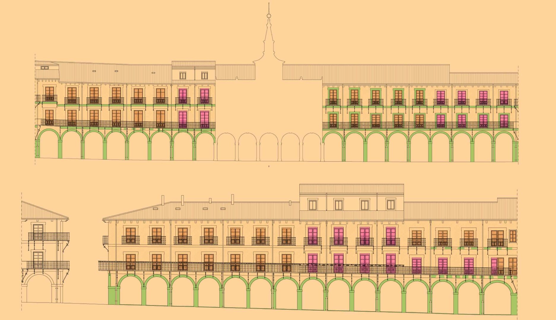 Imagen del proyecto para la remodelación del entorno de la Plaza Mayor.