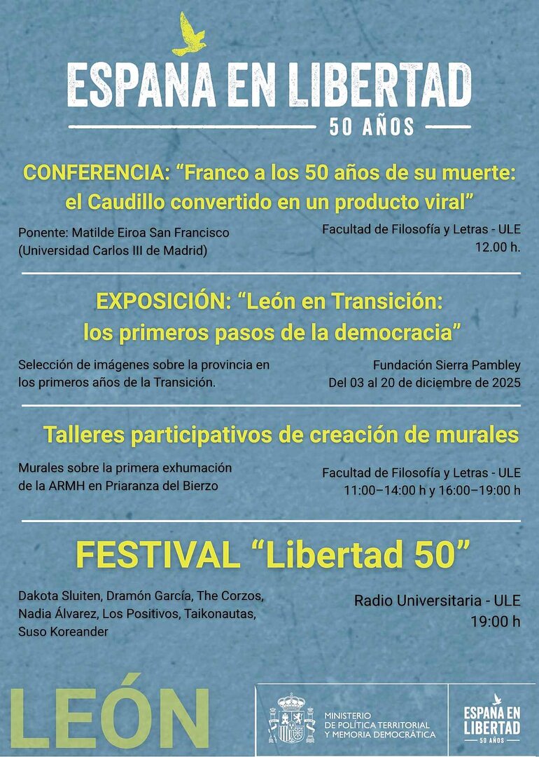 Imagen del cartel con las múltiples actividades programadas por esta efeméride.