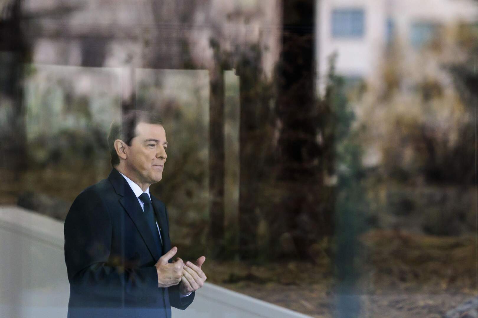 El presidente de la Junta de Castilla y León, realiza su tradicional mensaje de Año Nuevo desde el Museo de la Evolución Humana de Burgos. Foto: Ical