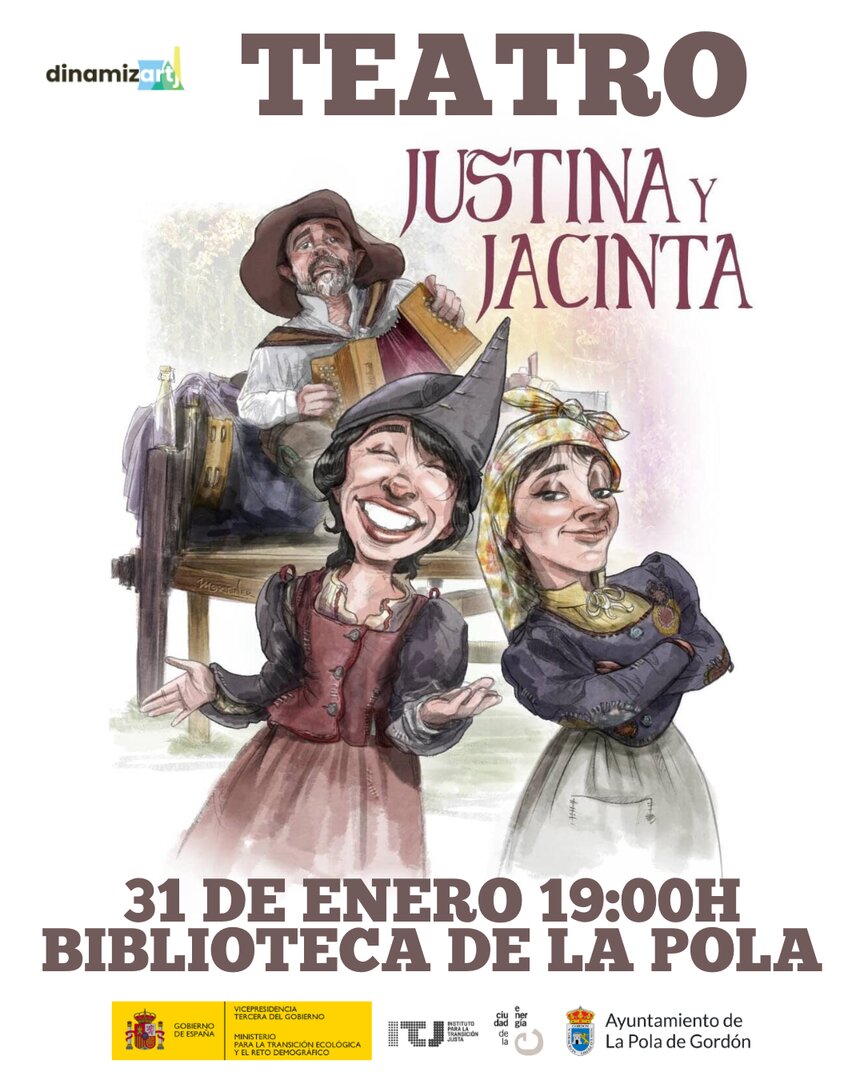 Cartel de la obra 'Justina y Jacinta'.