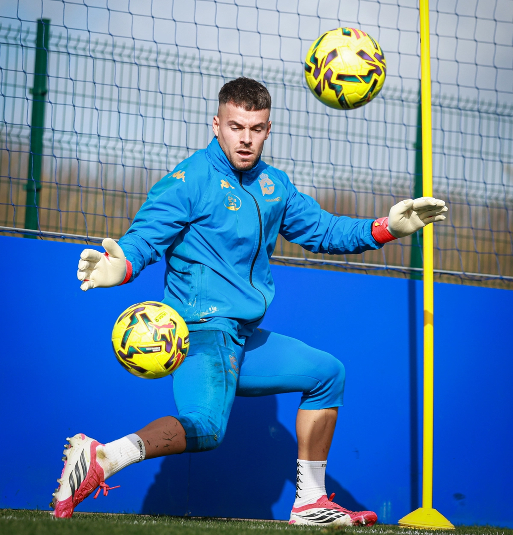 El Dépor, durante la última sesión de entrenamiento.