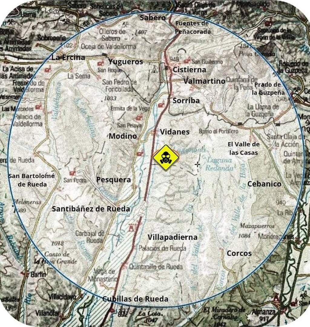 plano 10 kms alrededor