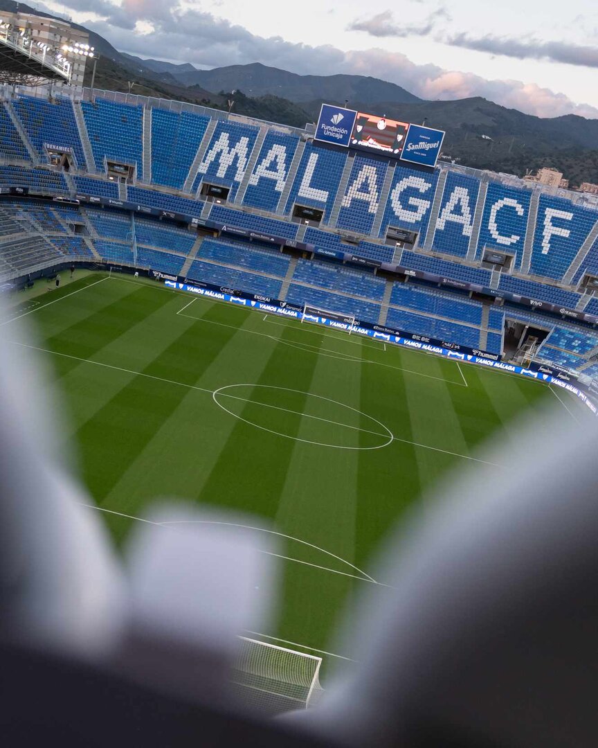 Imagen de La Rosaleda este domingo.