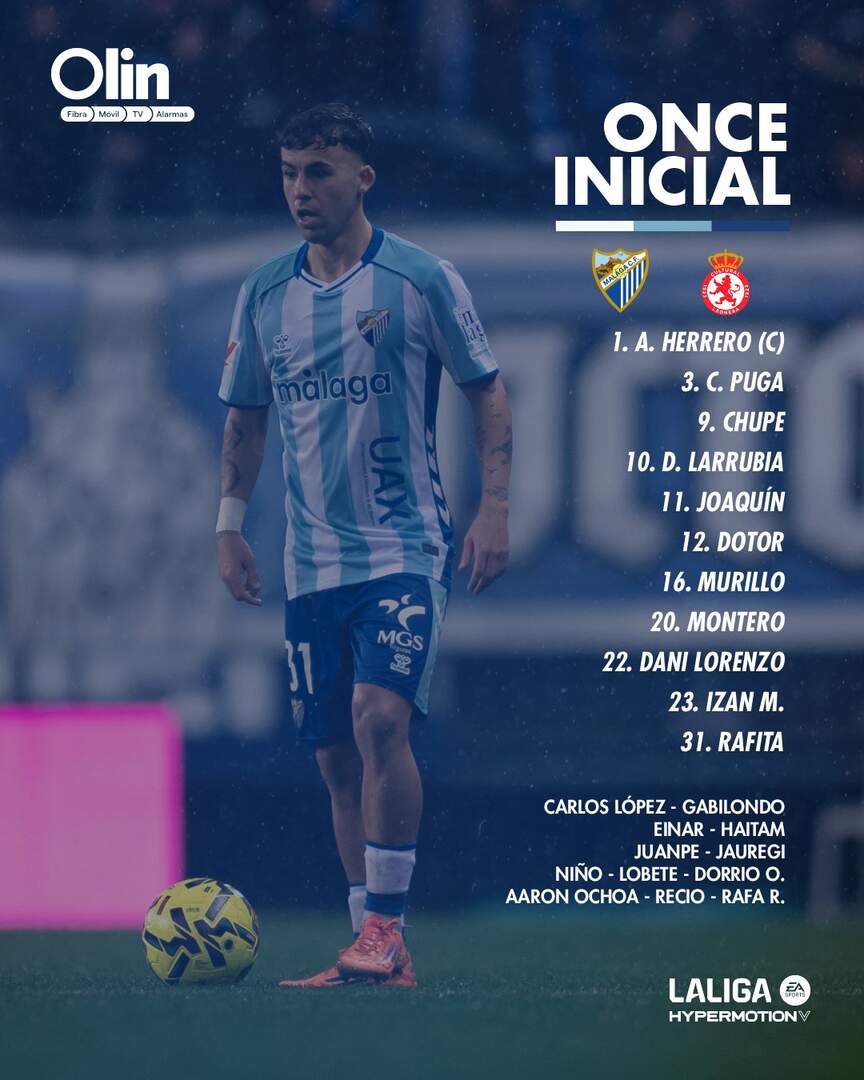 Once inicial del Málaga CF.
