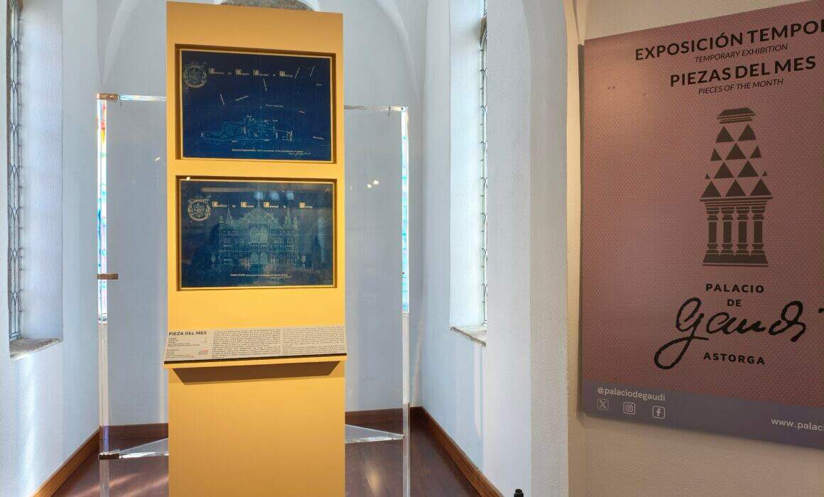 Los planos originales son la pieza del mes de marzo en el Palacio de Gaudí. Foto: Palacio de Gaudí.