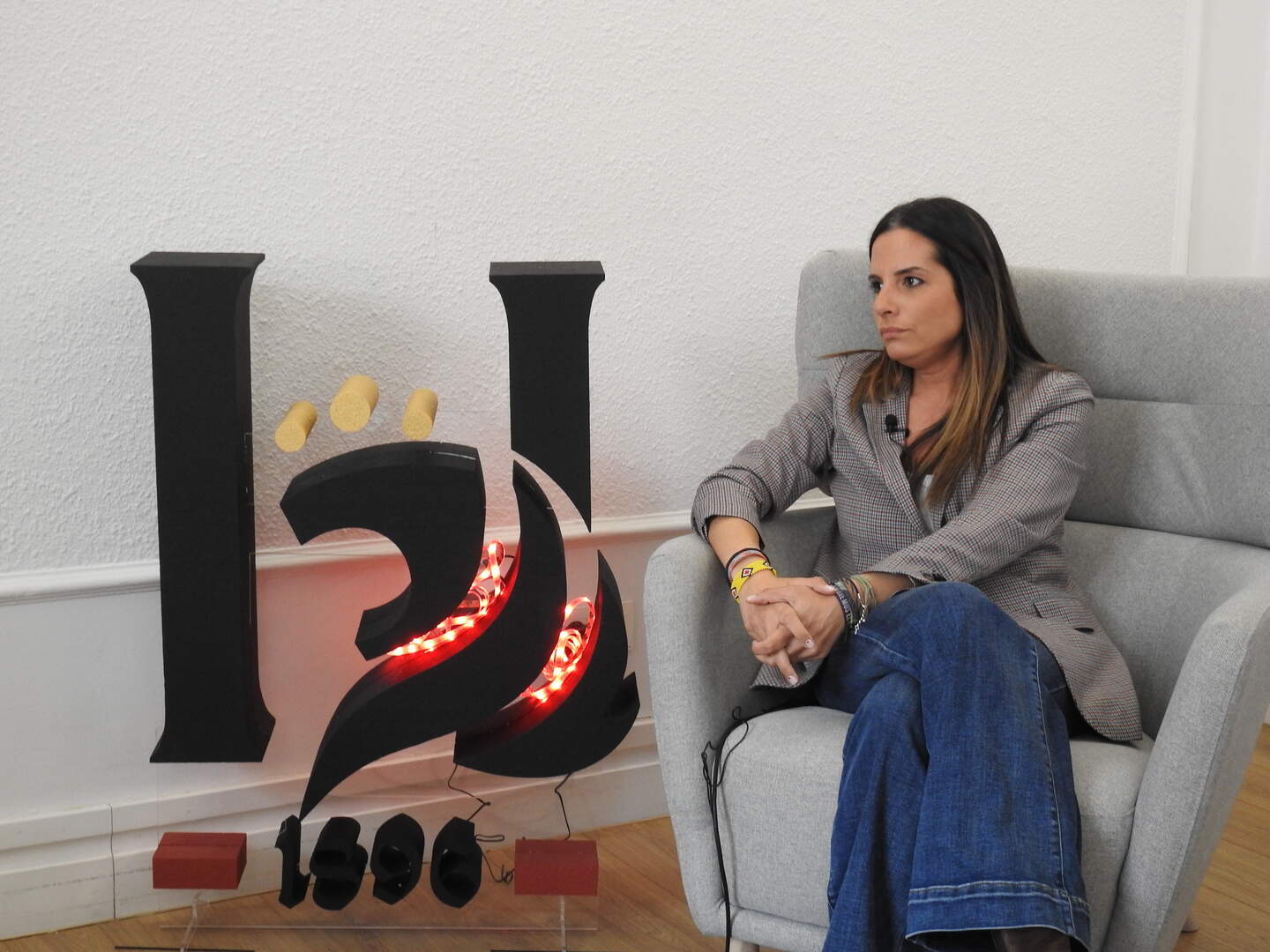 Nuria Rubio, durante la entrevista con Heraldo de León. Foto: Lucía Ramajo.