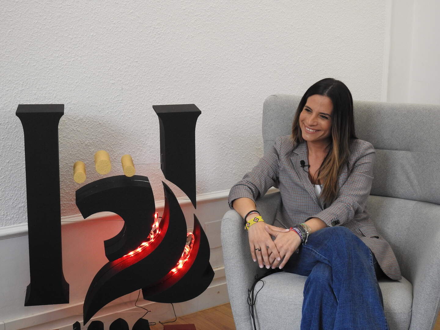 Nuria Rubio, durante la entrevista con Heraldo de León. Foto: Lucía Ramajo.