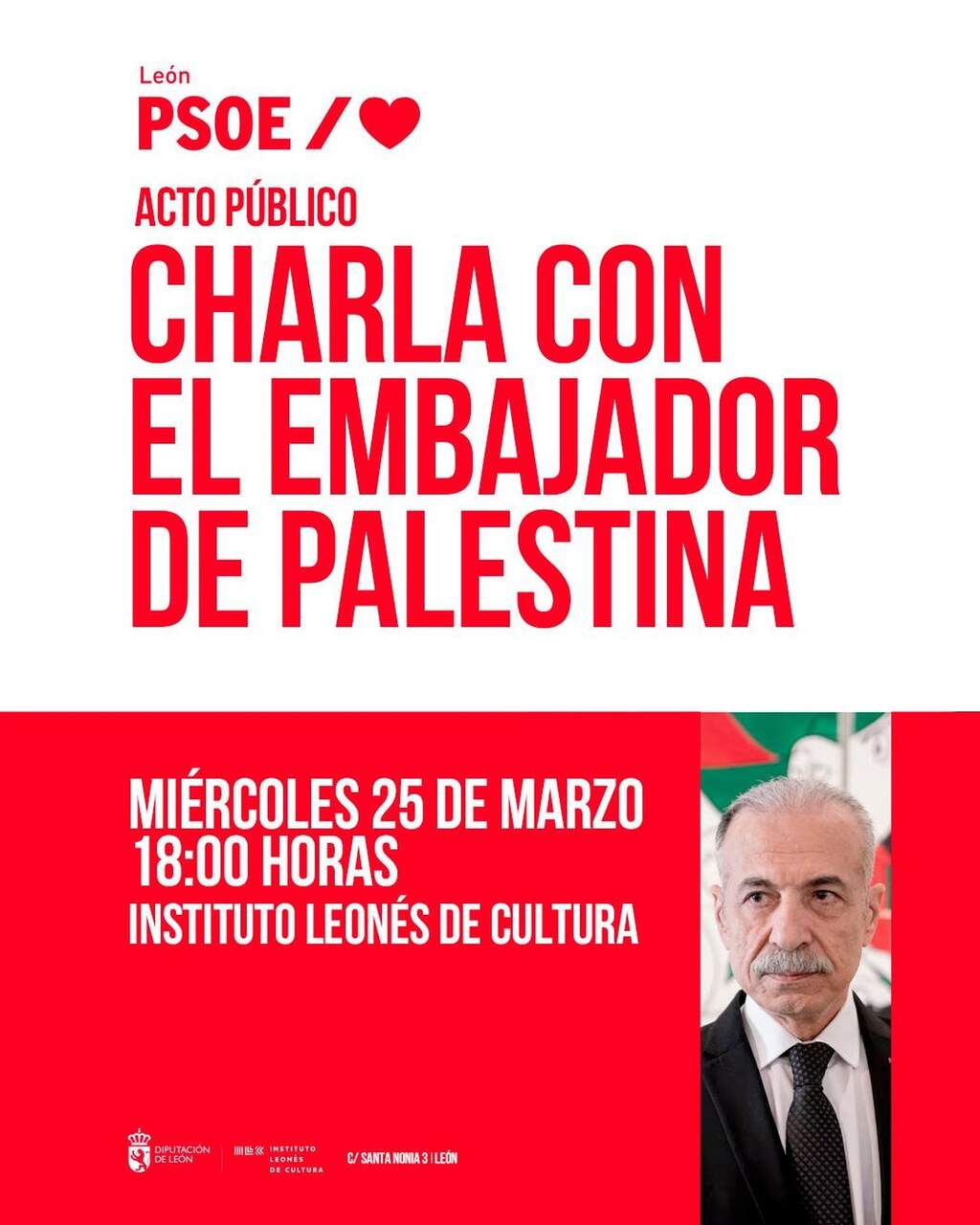 Cartel charla PSOE