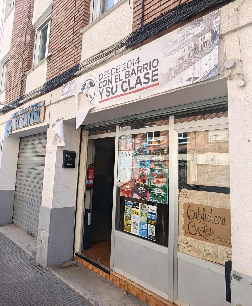 Los daños en la sede de El Candil son claramente visibles.