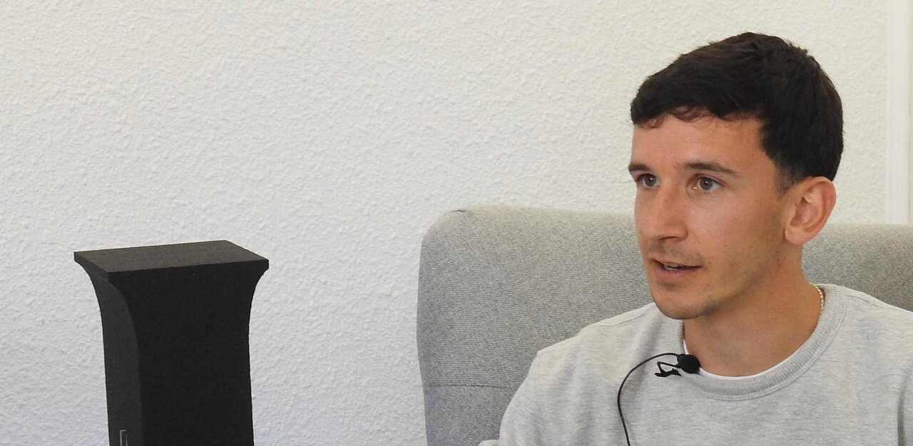 Chacón, durante su entrevista en Heraldo de León.