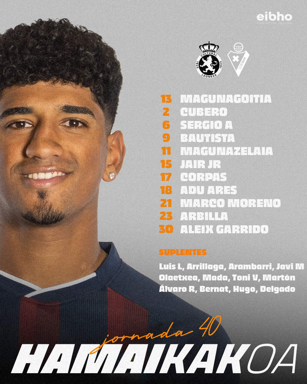 Alineación del Eibar en el Reino de León.