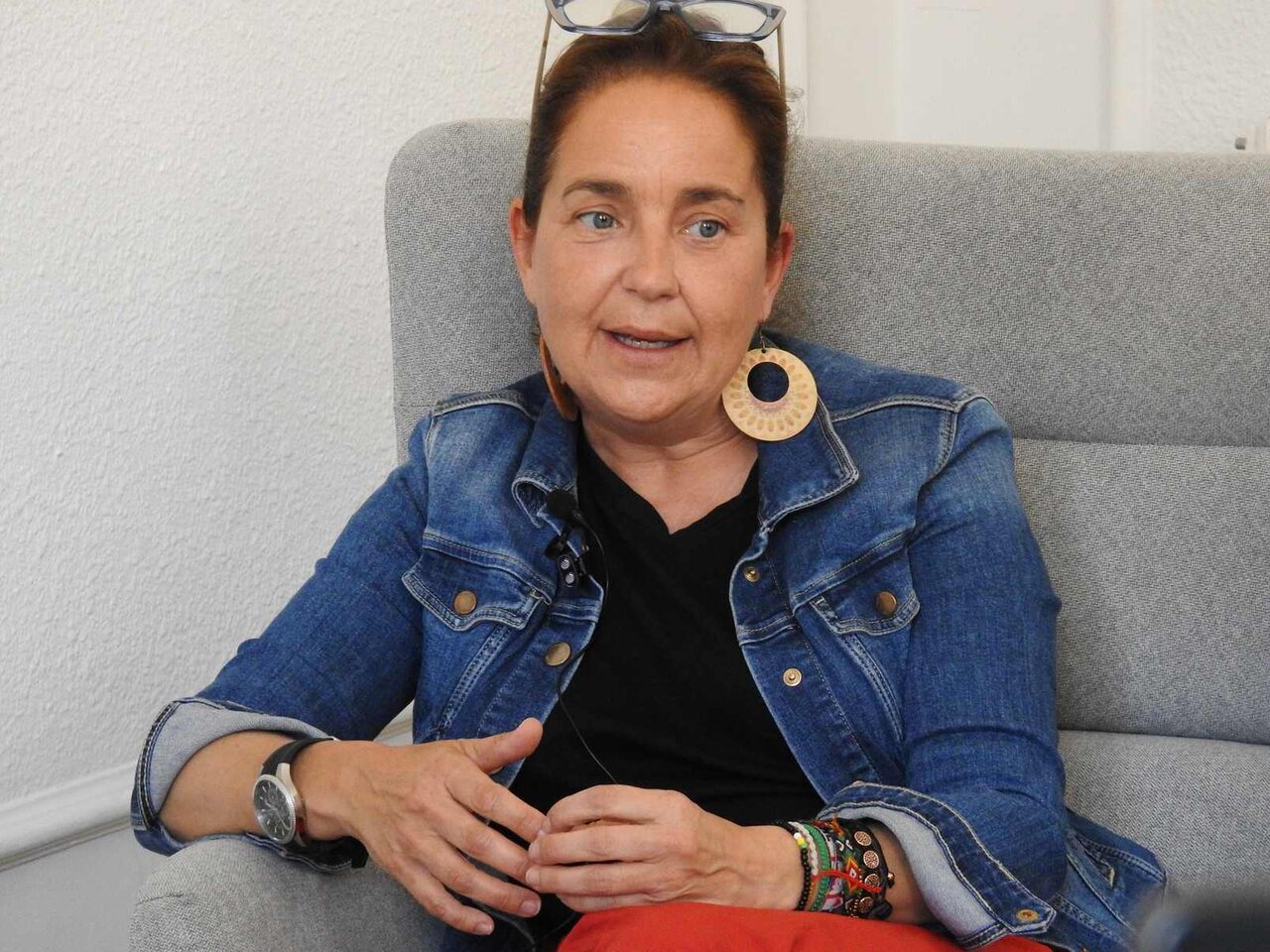 Natichu Alvarado, en un instante de la entrevista.
