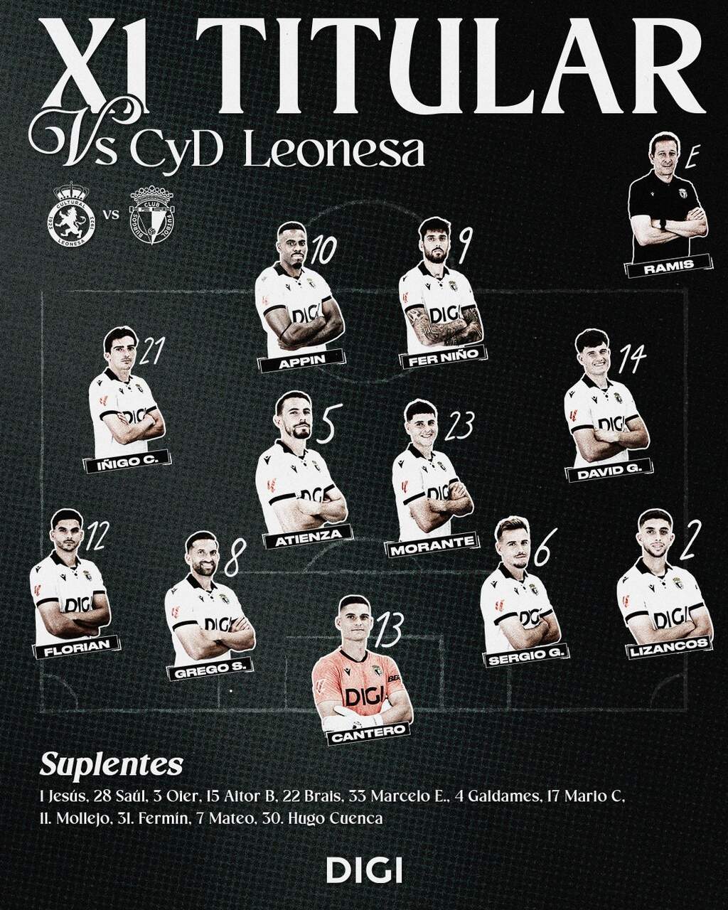 Alineación del Burgos.