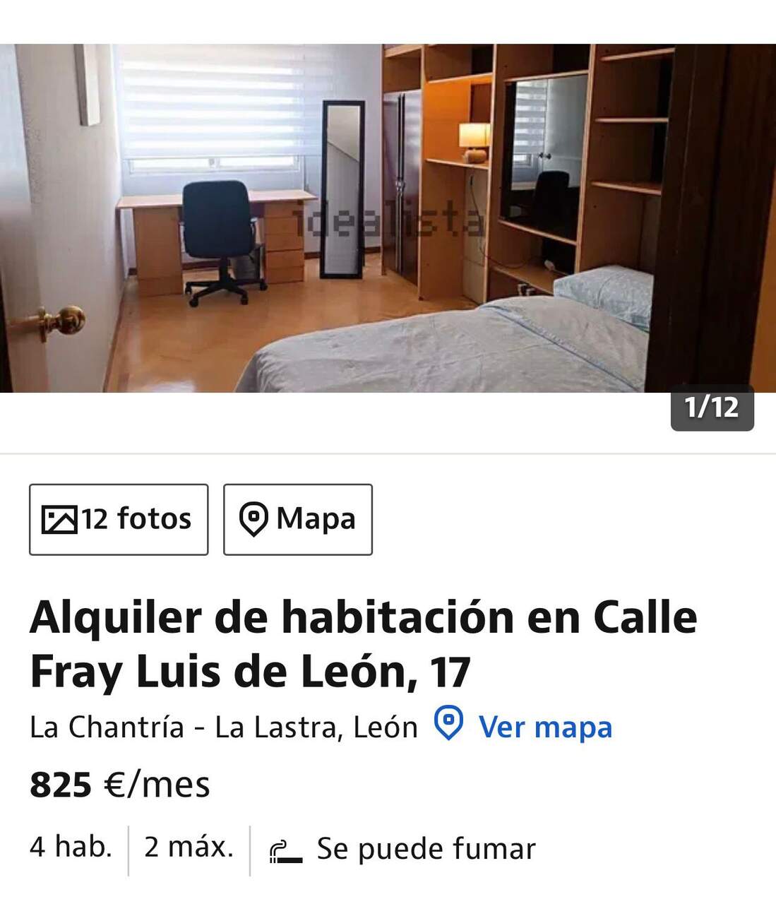 Pantallazo de idealista.
