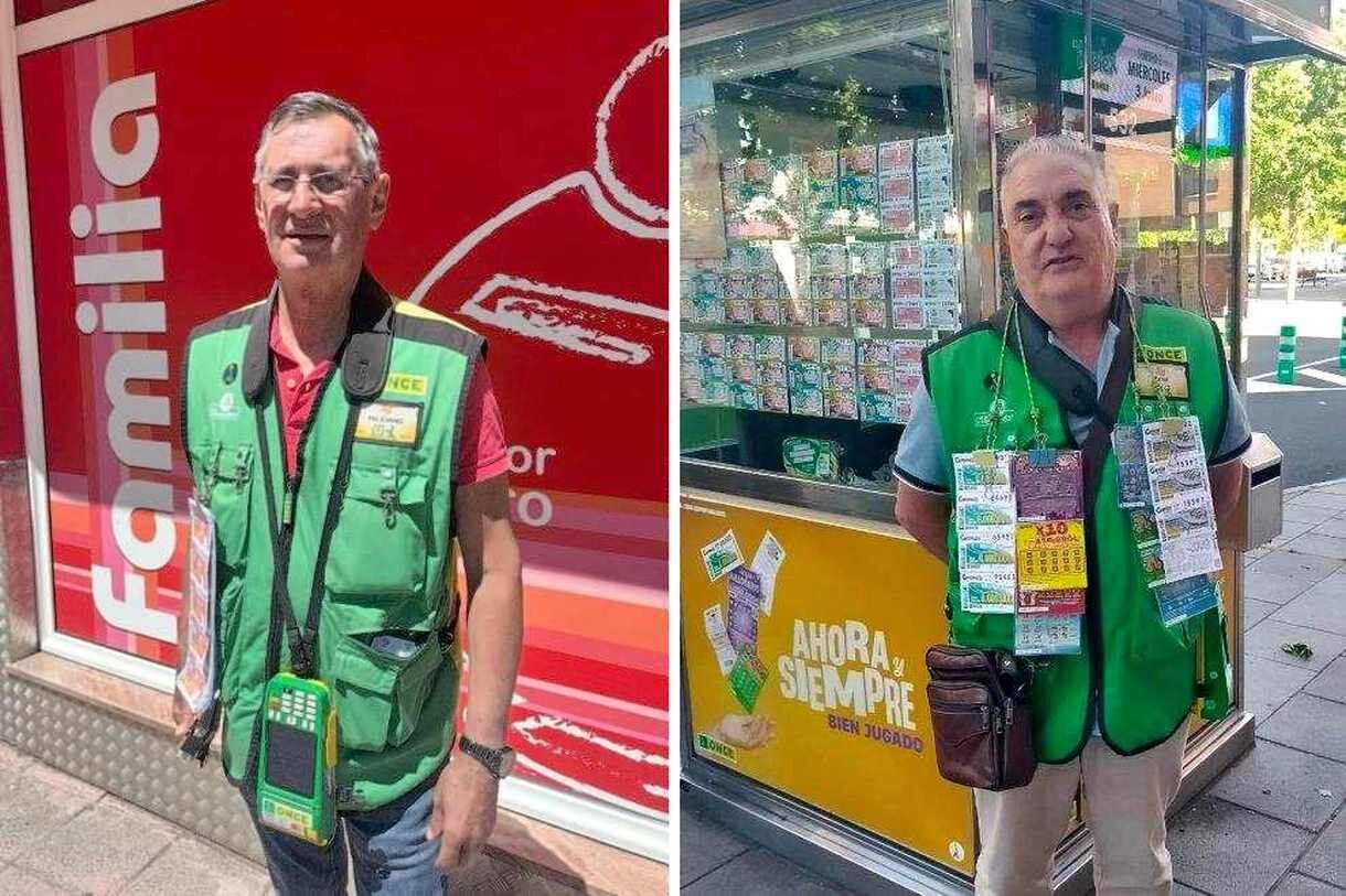 Imagen de los dos vendedores que han entregado ambos premios.