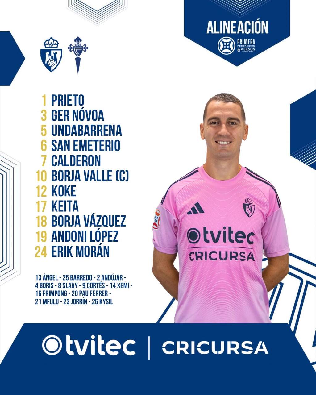 Equipo inicial de la SD Ponferradina.