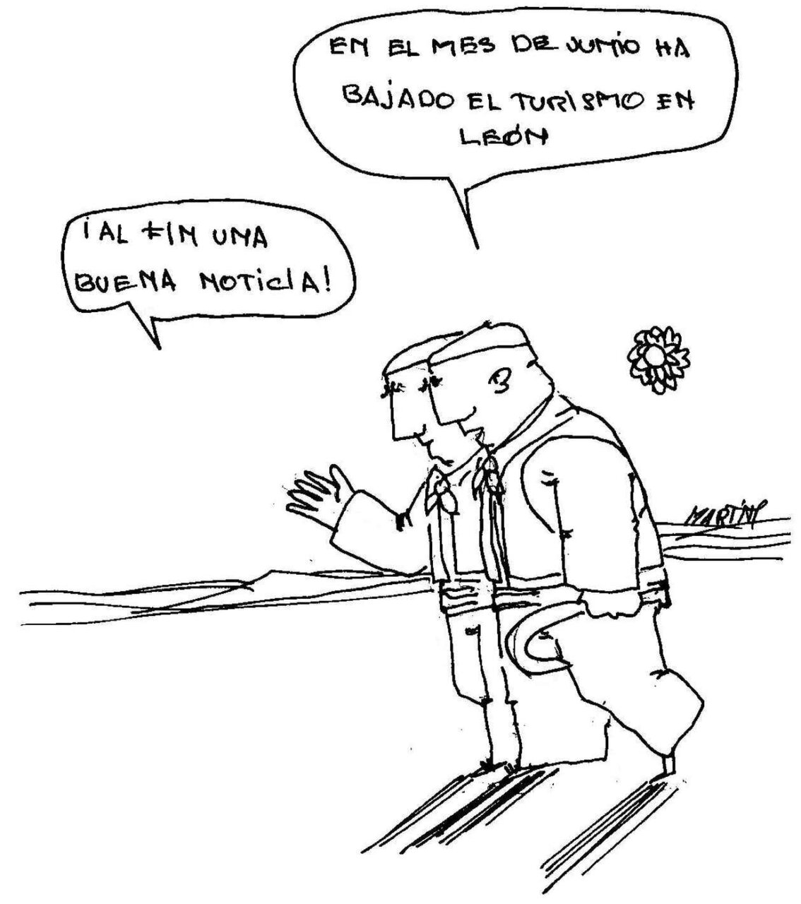 Menos turistas.